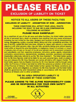 liability sign