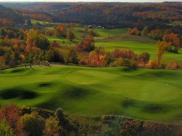 fall golf course aerial view
