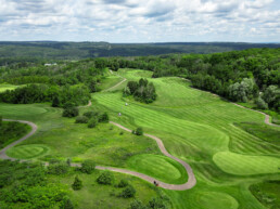 golf course drone shot